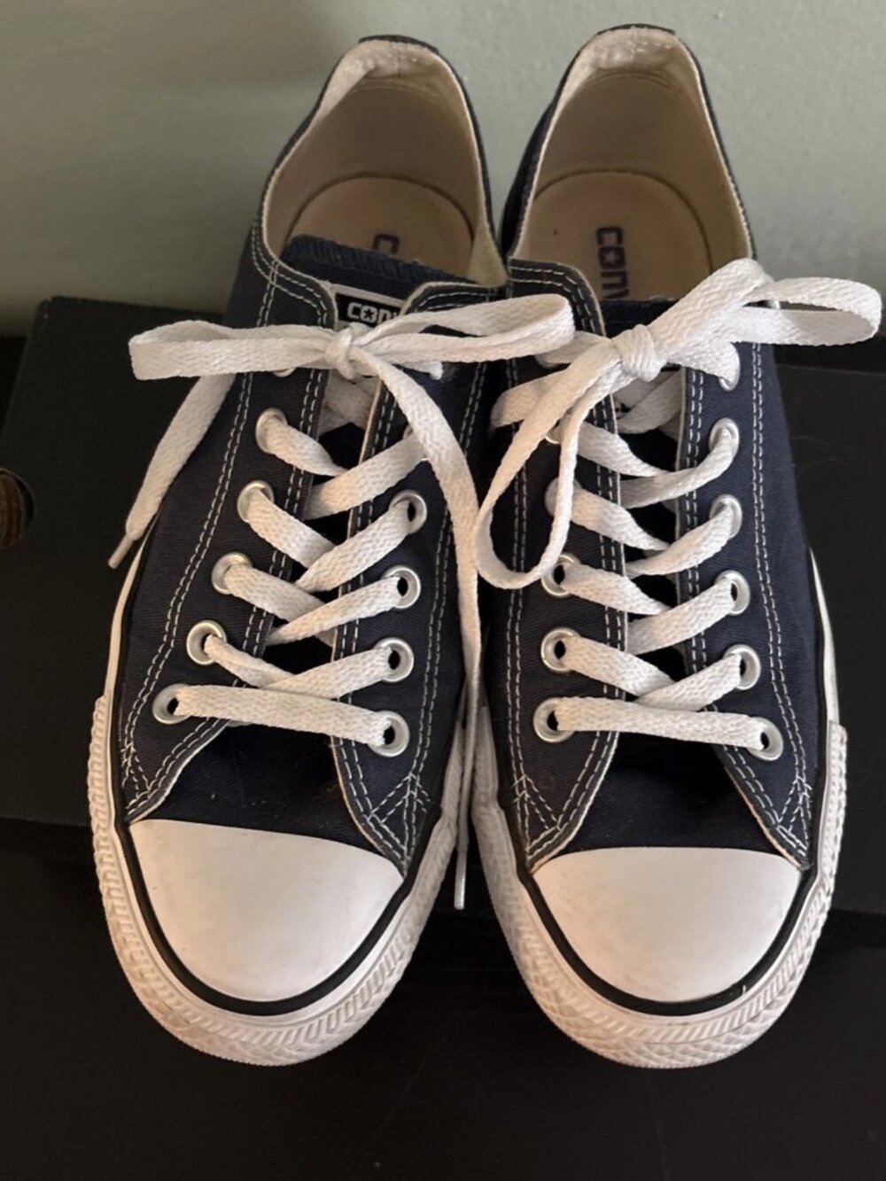 Converse Chuck Taylor All Star Shoes Size M 5.5 W 7.5 Navy Low Top Canvas M9697